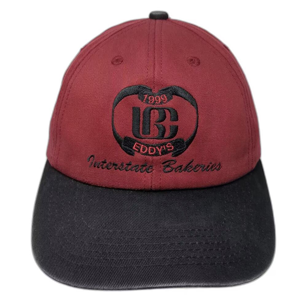 Legend Interstate Bakeries Eddy's 1999 Red Baseball Cap Hat One Size Adjustable
